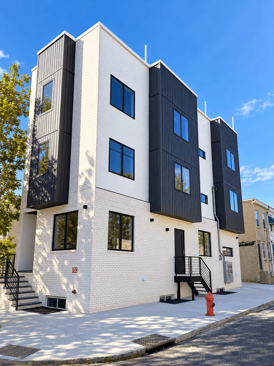 Ground-up four-unit multifamily building in Philadelphia built by INSPO Development Group